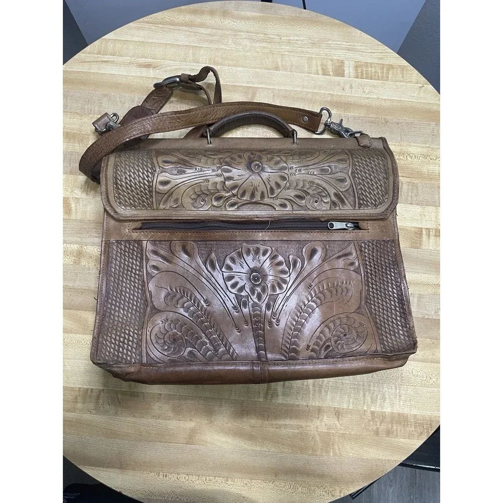 American West Leather Carry On Duffel Overnight‎ Western Saddle Bag Hand Made